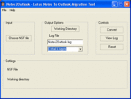 Notes2Outlook screenshot